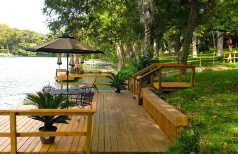 Lake House Dock, Dock Ideas, Lake Landscaping, Lakehouse Ideas, Lake Dock, Lakefront Living, Lakeside Living, Lake Living, Lake Cottage