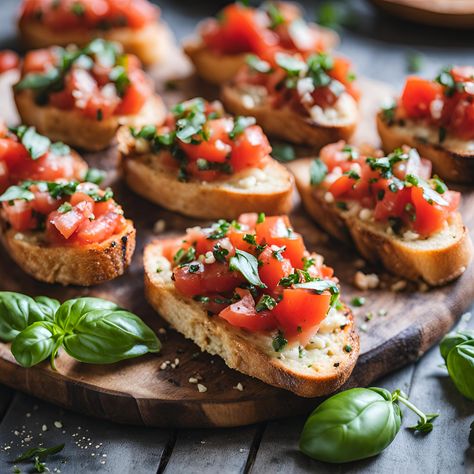 Italian Brushetta Appetizers, Brushetta Appetizers, Best Bruschetta Recipe, Bruchetta Appetizers, Italian Finger Foods, Best Bruschetta, Christmas Eve Recipes, Classic Bruschetta, Caprese Bruschetta