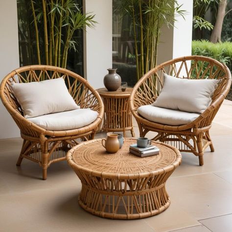 5 Decorative Seating Ideas for a Vibrant African Home Interior - OKANLY Bar Outdoor Design, Furniture Graphic, African Home, Seating Design, Bamboo House Design, Carved Chairs, Bar Outdoor, Seating Ideas, Cane Furniture