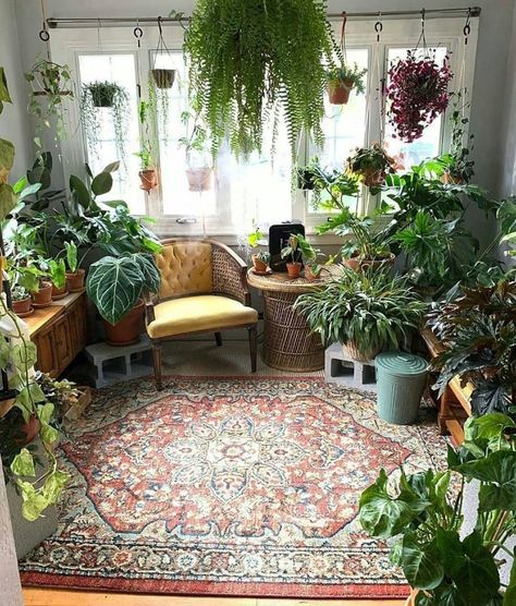 Indoor Sunroom Ideas, Indoor Sunrooms, Boho Sunroom, Indoor Sunroom, Garden Ideas Indoor, Small Sunroom, Green Bedroom Design, Sunroom Decorating, Sage Green Bedroom