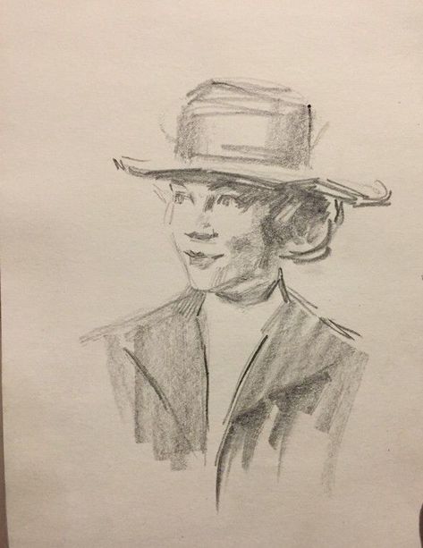 Classic Art Sketches, Impressionism Sketch, Hat Drawing, Art Diary, Arte Sketchbook, Arte Inspo, Sketch Inspiration, Sketch Painting, Realistic Art