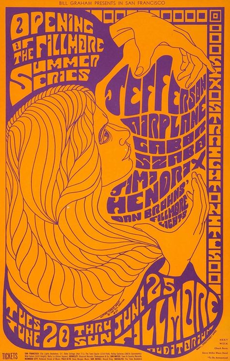 Awesome Psychedelic Concert Posters from the 1960s Poster Grafico, Airplane Poster, Poster Rock, Hippie Posters, Illustration Art Nouveau, Jefferson Airplane, Vintage Concert Posters, Band Poster, Concert Poster