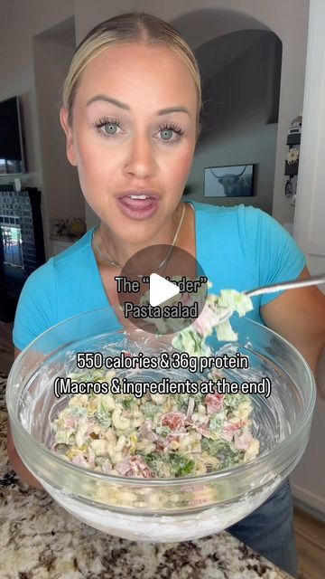 Janelle Rohner on Instagram: "Save this recipe for later! The viral #grindersandwich but the #pastasalad version thats only 550 calories and 37g of protein!! #summerrecipes #mealprep #healthyrecipes" Health Pasta Salad Recipes, Janelle Rohner Recipes, Grinder Pasta Salad, Pasta Ham, Ham Pasta Salad, Janelle Rohner, Protein Pasta Salad, High Protein Pasta, Potato Salads