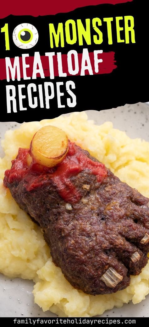 Halloween Rat Loaf, Meatloaf Hand Halloween, Monster Feet Meatloaf, Halloween Meatloaf Face, Halloween Meatloaf Brain, Meatloaf Feet Halloween, Monster Mash Food Ideas, Feet Loaf For Halloween, Halloween Dinner Dishes