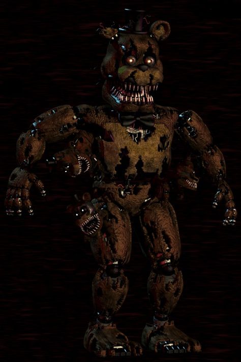 Nightmare Freddy - Five Nights at Freddy's Wiki Nightmare Freddy, Freddy's Nightmares, Fnaf Animatronics, Fnaf Jumpscares, Fnaf 5, Fnaf Freddy, Fnaf 4, Fnaf Movie, Sister Location