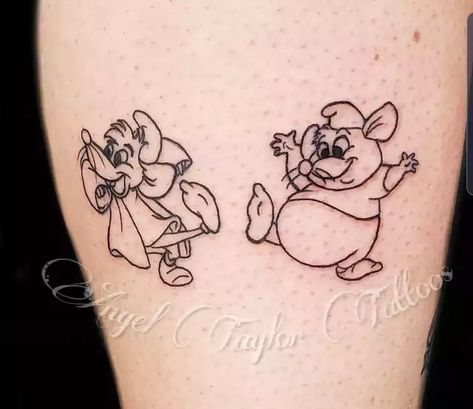 Jack Tattoo, Gus Gus, Small Tattoos Simple, Sleeves Ideas, Cartoon Tattoos, Subtle Tattoos, Elegant Tattoos, Disney Tattoos, Mom Tattoos