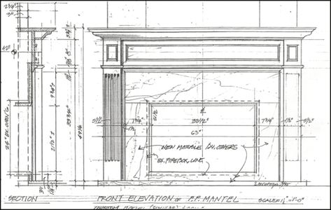 fireplace-mantel-plans-architectural drawing Custom Fireplace Mantels, Diy Fireplace Mantel, Georgian Fireplaces, Fireplace Dimensions, Fireplace Mantel Designs, Simple Fireplace, Fireplace Mantel Surrounds, Slate Hearth, Mantel Surround