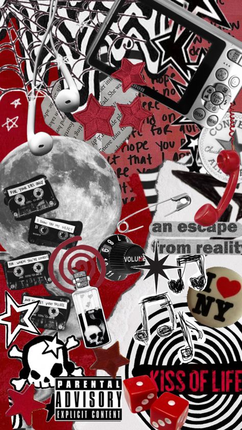 grunge wallpaper red and black Red Grunge Wallpaper, Emo Y2k Aesthetic, Wallpaper Red And Black, Y2k Aesthetic Wallpaper, Y2k Grunge Aesthetic, Y2k Wallpaper Iphone, Red Grunge, Grunge Wallpaper, Punk Wallpaper