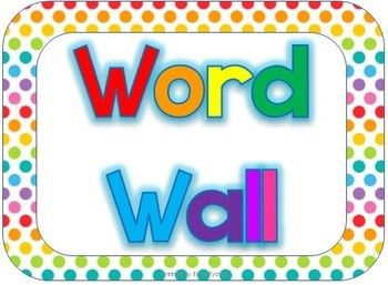 Rainbow Polka Dots Word Wall Kit with EDITABLE word cards/supply labels Rainbow Polka Dots, Supply Labels, Primary Resources, Class Room, Classroom Design, Word Wall, Proud To Be, Engagement Activities, Teacher Store