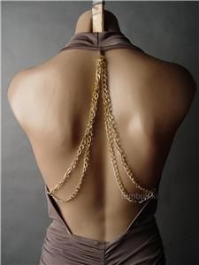 Open Back Dress With Chain, Bare Back Dress, Back Accessories, Prom Dress Inspiration, Back Jewelry, Year 11, Open Back Dresses, Dress Inspiration, Dress Jewelry