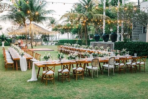 Long Reception Tables, Outdoor Night Wedding, Family Style Weddings, Oxford Dictionary, Fall Garden Wedding, Wedding Background Decoration, Garden Wedding Reception, Boda Mexicana, Montana Wedding