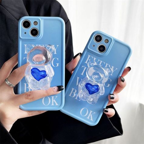 3D Lover Bear Sky Blue iPhone Case Blue Iphone Case, Blue Iphone, Pretty Iphone Cases, Aesthetic Phone Case, Cute Stationery, Smartphone Case, Cute Phone Cases, Iphone Cover, Blue Aesthetic