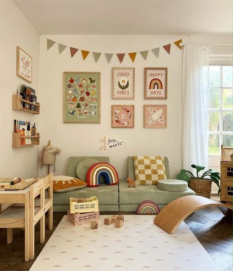 Small Playroom, Kids Room Deco, Kids Rooms Inspo, Living Room Playroom, Baby Playroom, Toddler Playroom, Nursery Room Inspiration, Toddler Rooms, Toddler Bedrooms