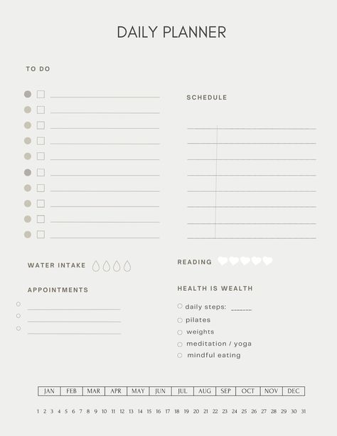 Minimalist Neutral Daily Planner Template planners monthlyplannerprintabletemplates #freeprintablemealplanner #montlyplanner📚. Planner Aesthetic Minimalist, Personal Budget Planner, Daily Planner Design, Free Planner Templates, Daily Routine Planner, Free Daily Planner, Student Planner Printable, Planner Writing, Planner Minimalist