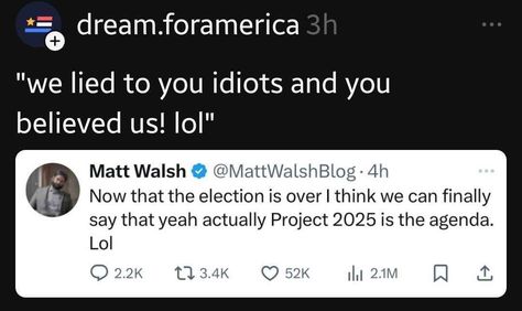 We tried to warn you about Project 2025. They lied and you believed them. Project 2025, Historical Women, Truth Hurts, Candy Corn, Pay Attention, True Stories, Corn, Candy, Quick Saves