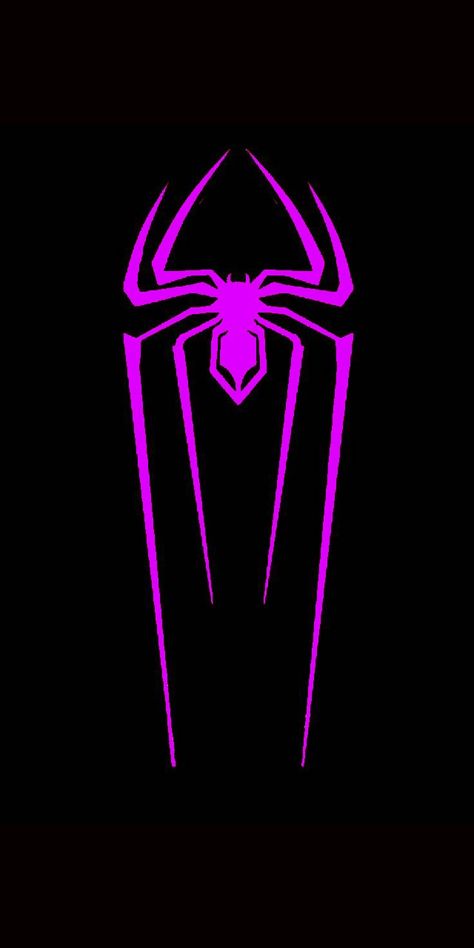 Spider Man Wallpaper Purple, Purple Spiderman Wallpaper, Spider Gwen Logo, Spiderman Amor, Purple Spiderman, Marvel Characters Drawings, Spider Gwen Wallpaper, Spider Wallpaper, Adventure Time Style