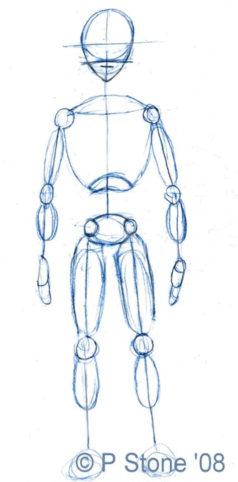 How to Draw a Basic Manga Character for Poses: Using a Basic Wireframe to Structure a Manga Character 3d Drawing Tutorial, Drawing Body Proportions, How To Draw Manga, Draw Manga, Person Drawing, Manga Drawing Tutorials, 3d Drawings, Drawing Images, Learn How To Draw