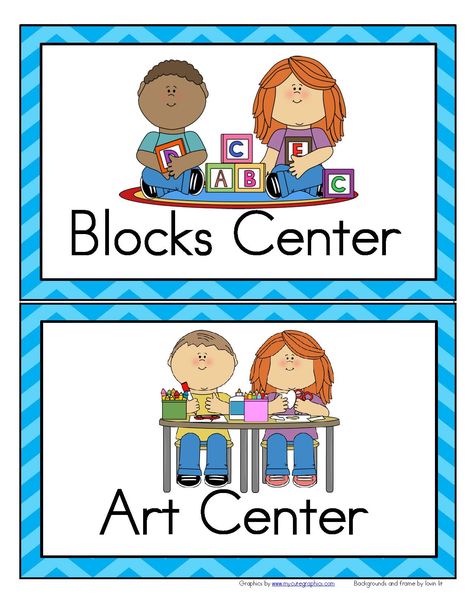 Preschool+Classroom+Center+Signs Preschool Center Labels, Preschool Classroom Centers, Preschool Classroom Labels, Classroom Center Signs, Preschool Center Signs, Preschool Classroom Organization, Labels For Classroom, Preschool Labels, Free Classroom Printables