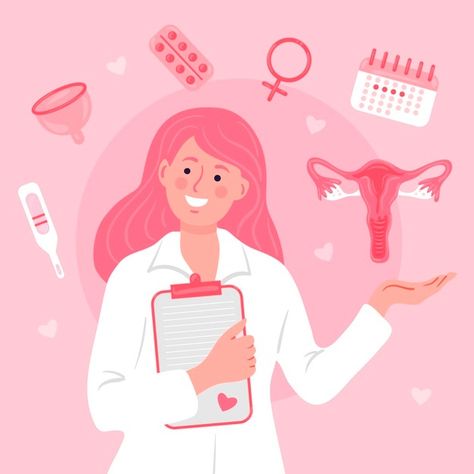 Gynecology concept illustration Free Vec... | Free Vector #Freepik #freevector #woman #medical #doctor #health Early Detection Saves Lives, Nurse Art, Obstetrics And Gynaecology, Concept Illustration, Women Health, Logo Collection, Power Point, Graphic Resources, Vector Free