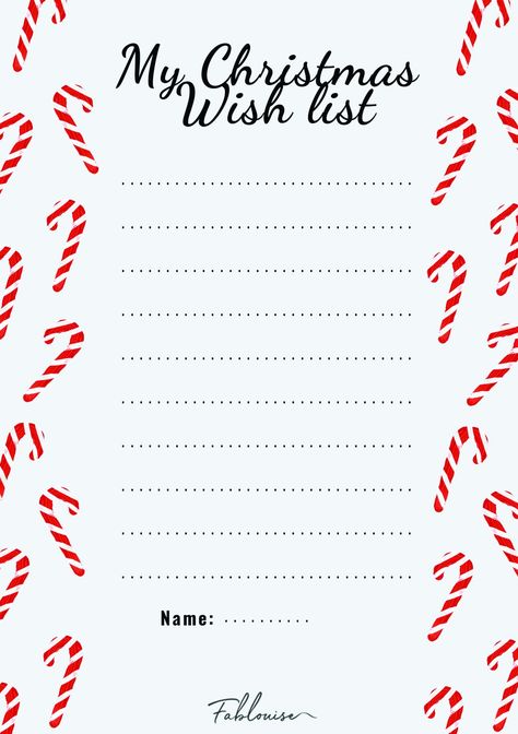 Blank Christmas List Printable, Christmas List Outline, Printable Christmas List For Kids, Printable Christmas List Template, Christmas Wishlist Template Aesthetic, Christmas List Template Aesthetic, My Wishlist Template, Christmas List Designs, Christmas List Paper