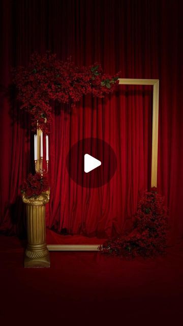 Studio 39 | Rentable Studio for Creators & Photographers on Instagram: "Isn’t she lovely 🥀 
Oversized gold frame with red florals & red velvet curtains ..

#contentcreator #Contentstudio #Inlandempire #Influencer #Ie #909 #Ontarioca #Photographystudio #ugccreator #Fontana #Rialto #Upland #Corona #Eastvale #Riverside #Norco #Rancho #Photographer 

Thank you for the help @millicreative 🌹" Red Velvet Curtains, Wall Drapes, Content Studio, Valentines Ideas, Red Curtains, March 3, Velvet Curtains, Large Picture Frames, Photo Backdrop