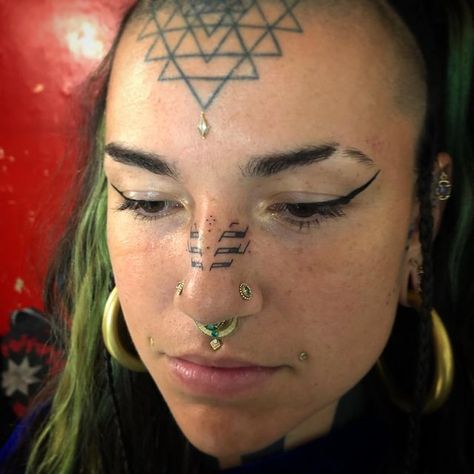 Arne ❉ handpoke on Instagram: "Thank you @ladymarion_tattooer 🌞🙏 #handpoke" Nose Tattoo, Hand Poke, Face Tattoos, Face Tattoo, Body Modifications, Running Man, Piercing Tattoo, Refashion Clothes, Creative Tattoos