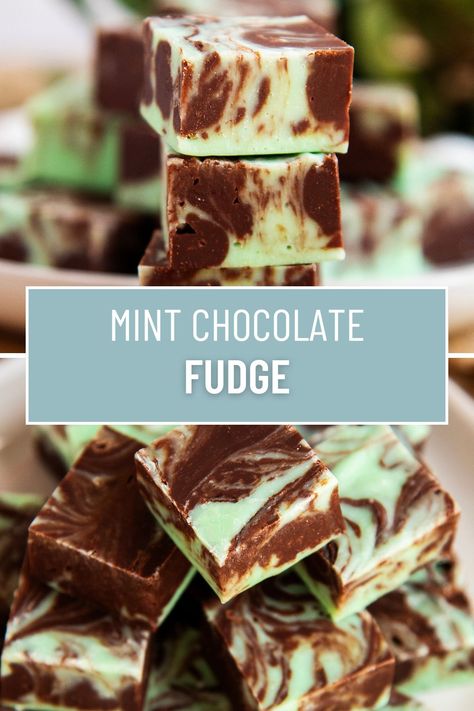 If you love mint truffles, this Mint Chocolate Fudge tastes like the center of the truffles, with much less work. It’s a delicious chocolate filled, minty fudge that is a must make for the holidays, but you’ll want to make it all year long. It can be made in the microwave, or on the stove, with out a candy thermometer! Mint Fudge Recipes, Mint Fudge, Mint Fudge Recipes Easy, Mint Chocolate Fudge, Mint Oreo Fudge, Andes Mint Fudge, Andes Mint Fudge Recipe, Chocolate Mint Fudge, Andes Mint Truffles