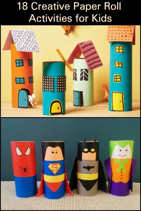 Easy Toilet Paper Roll Crafts, Paper Roll Crafts For Kids, Cardboard Tube Crafts, Paper Towel Crafts, Toilet Paper Crafts, Toilet Paper Roll Crafts, Paper Roll Crafts, Paper Towel Roll Crafts, Craft Projects For Kids