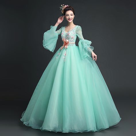 >> Click to Buy << 100%real full ruffled sleeve light green princess medieval dress Renaissance Gown queen Victoria/Antoinette/ball gown/Belle Ball #Affiliate Green Ball Gown Princesses, Light Green Ball Gown, Sunmer Dresses, Green Ball Gown, Strapless Evening Dress, Real Princess, Ball Gowns Princess, 파티 드레스, Indian Gowns Dresses