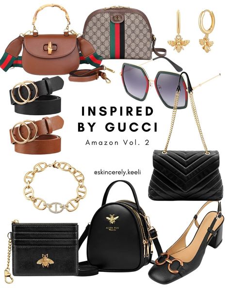 Bougie On A Budget, Look Expensive On A Budget, How To Look Expensive, Gucci Dress, Gucci Purse, Look Expensive, Amazon Clothes, Crossbody Handbags, Designer Belt