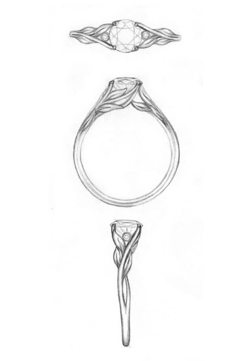 Jewellery Rendering, Ring Sketch, Jewel Drawing, Jewelry Rendering, Jewelry Knowledge, Jewellery Photography, Art Jewelry Design, Jewellery Design Sketches, Jewelry Illustration