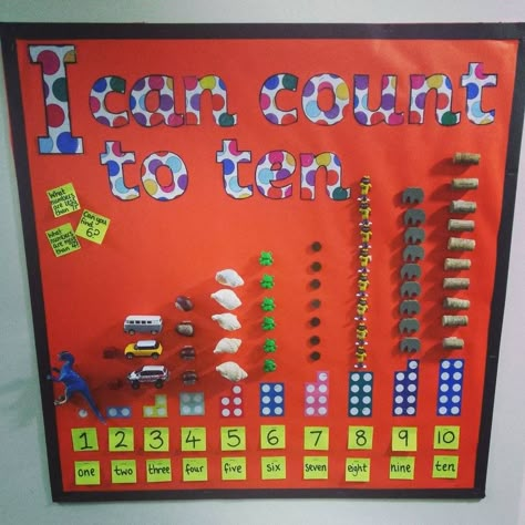 I can count to ten classroom display ideas #twinkl #maths #mathsdisplay #teachingmaths #teach #displayideas #classroom #classroomdisplay #counting #teacher #twinklresources Classroom Display Ideas, Nursery Display Boards, Wall Display Ideas, Maths Working Wall, Maths Eyfs, Farm Display, Reception Classroom, Maths Display, Math Wall