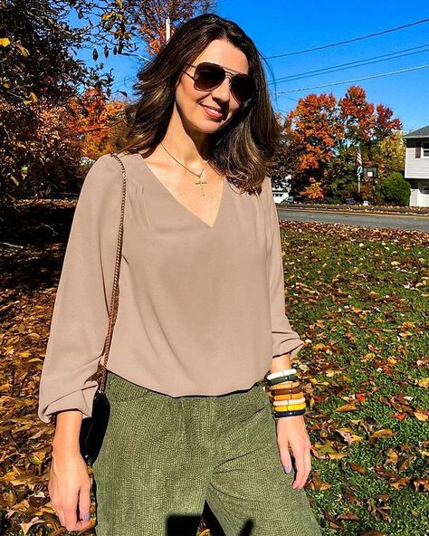 Best Seller // Complete a chic outfit wearing this tan V neck long sleeves blouse. Womens Business, Dressy Shirts, Work Blouses, Sleeves Blouse, Work Blouse, Tops For Women, Chic Outfits, Shirt Blouses, Button Down Shirt