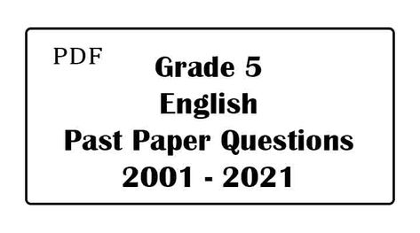 Grade 5 English, English Exam Papers, English Past Papers, Past Questions, Kindergarten Reading Worksheets, English Exam, Francis Xavier, Past Exams, Past Papers