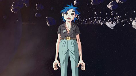 Damon Albarn And Jamie Hewlett, Saturnz Barz, Gorillaz Wallpaper, 2d Gorillaz, 2-d Gorillaz, Gorillaz Fan Art, Monkeys Band, Jamie Hewlett, Gorillaz Art