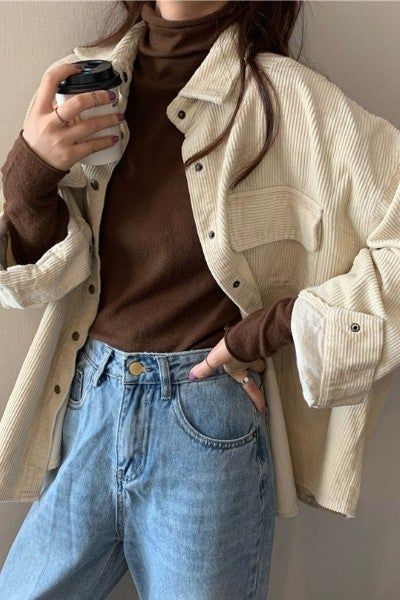 It's Been Crazy Corduroy Shacket Beige-[option4]-[option5]-Cute-Trendy-Shop-Womens-Boutique-Clothing-Store Corduroy Shirts, Jacket Corduroy, Stile Hijab, Womens Jackets Casual, 가을 패션, Corduroy Jacket, Winter Clothes, Casual Coat, Casual Style Outfits