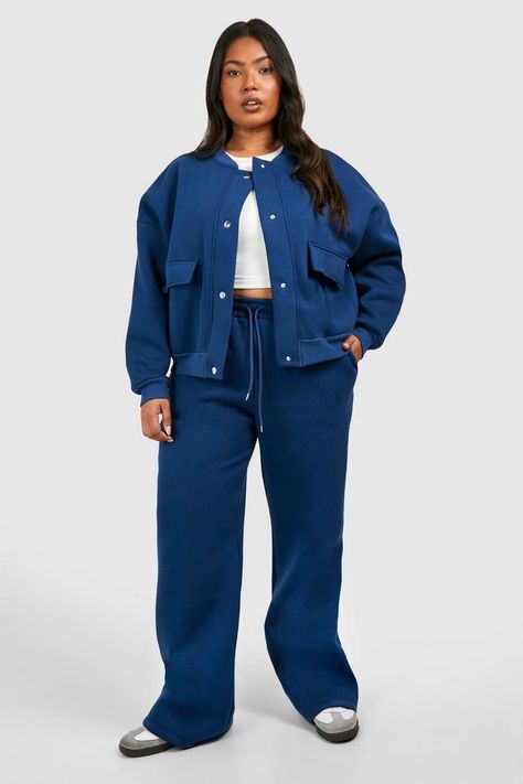 Every girl needs a plus-size tracksuit in their lounge or sportswear collection. Soft, stretchy, and super snuggly, this women's plus-size tracksuit is perfect for cooling down after a long workout or just being lazy around the house. Whether you're staying in, running errands, or just hanging around campus, you could seriously live in this set; it's so comfy. We've got lots of matching sets to pick from, so be sure to check out the whole drop.Style: TracksuitFabric: Jersey Suit Street Style, Plus Size Tracksuit, Long Workout, Sportswear Collection, Being Lazy, Girl Needs, Staying In, Fashion Face, Every Girl