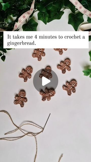 Bethany on Instagram: "✨ 4 minutes is all it takes to whip up an adorable mini crochet gingerbread, and I can’t stop! 🎄❤️ From embellishing clothes and bags to creating bookmarks, garlands, and festive decorations, the possibilities are endless! Make keyrings, add to wreaths, and baskets. What will you do with yours? 🧶🍪 . . . . . . . . . . #CrochetAddict #GingerbreadMan #CraftingJoy #crochetpattern #crochetersofinstagram #crochetaddict #crochet #crochetforbeginners #crochetlove #bookmark #crochettutorial #booklover #GingerbreadMen #GingerbreadMagic #gingerbreadlady #gingerbread #gingerbreadhouse #gingerbreadman #christmascrafts #christmascrochet #Christmas2024 #christmasdecorations #christmasgarland #christmasdecorations #christmascrochet #christmasdiy" Gingerbread Crochet Garland, Gingerbread Garland Crochet, Crochet Gingerbread Garland, Crochet Gingerbread Ornaments, Creating Bookmarks, Christmas Garland Crochet, Embellishing Clothes, Gingerbread Crochet, Crochet Christmas Garland