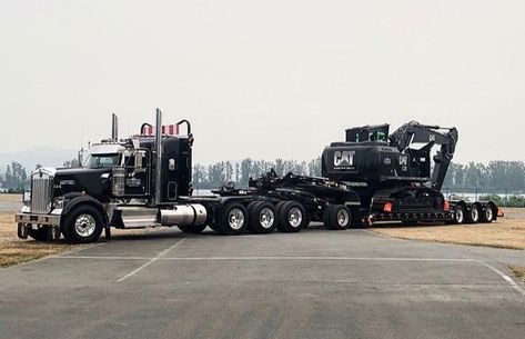 Cat Excavator, Heavy Haul, Diesel Mechanics, Heavy Construction Equipment, Large Truck, Custom Big Rigs, Heavy Duty Trucks, Kenworth Trucks, Big Rig Trucks