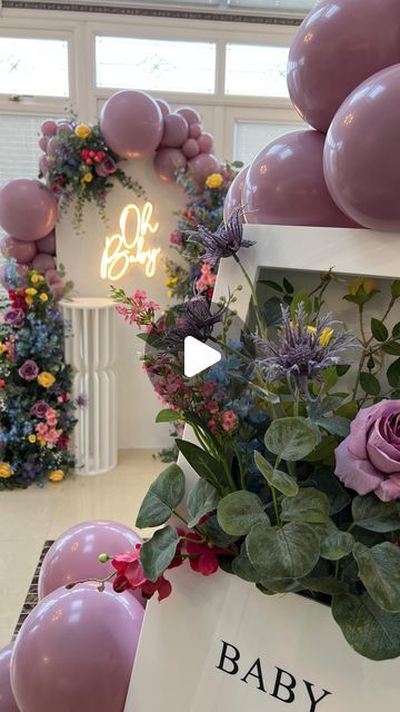 Milton Keynes Balloons & Floral Decor on Instagram: "Baby in Bloom 💜💐💜

#babyshower #babyshowerdecorations 
#babyinbloom #babyshowerballoons 
#floraldesign #balloonsofinstagram 
#babyshowerballoons #babyshowerideas 
#welcomesign 
#miltonkeynesballoons" Baby Blooming Theme, Baby In Bloom Shower Ideas, Baby In Bloom, Instagram Baby, Milton Keynes, Baby Shower Balloons, In Bloom, Baby Shower Decorations, Floral Decor