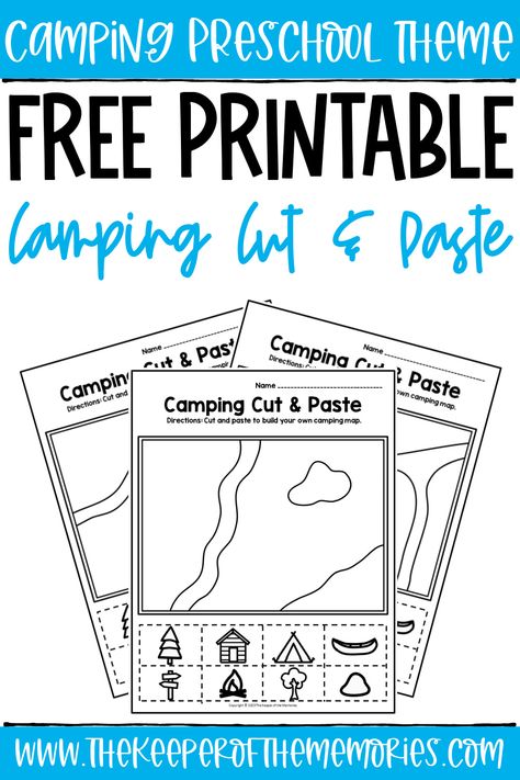 The Great Outdoors Theme Preschool, Camping Theme Activities For Preschool, Camping Worksheets For Preschool, Camping Preschool Theme, Camping Crafts Preschool, Preschool Camping, Therapy Crafts, Camping Printables, Camping Preschool