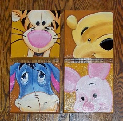 Disney Baby Rooms, Disney Baby Nurseries, Disney Canvas Art, Winnie The Pooh And Friends, Winnie The Pooh Nursery, Disney Baby Clothes, Disney Canvas, Disney Paintings, Pooh And Friends