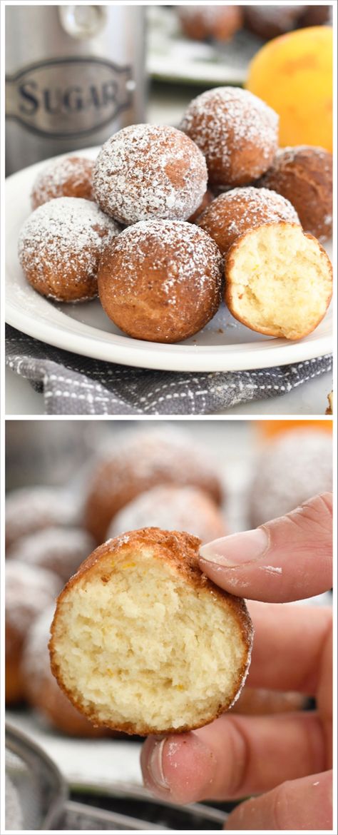 Fried Ricotta Balls, Ricotta Balls, Ricotta Doughnuts Recipe, Ricotta Balls Recipe, Italian Fried Dough, Fried Dough Recipes, Italian Fries, Fried Donuts, Ricotta Cake