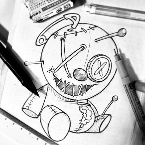 Unlock Your Artistic Potential: Master the Art of Pencil Drawing click to learn more... Voodoo Doll Tattoo Drawing, Graffiti Characters Drawings, Graffiti Characters Sketches, Cute Love Sketches, Voodoo Doll Tattoo, Easy Graffiti Drawings, Best Drawing Ideas, Arte Doodle, Doll Tattoo