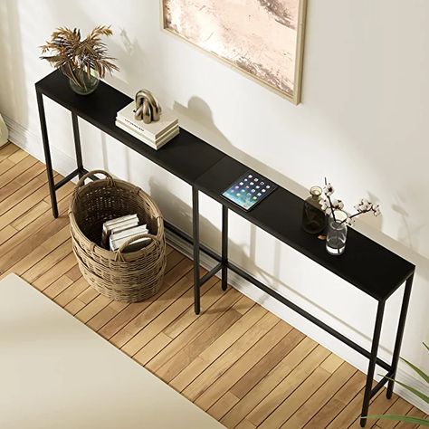 Long Sofa Table Behind Couch, Console Table Behind Sofa, Sofa Table Behind Couch, Black Metal Console Table, Behind Sofa Table, Black Sofa Table, Extra Long Console Table, Table Behind Couch, Console Table Modern