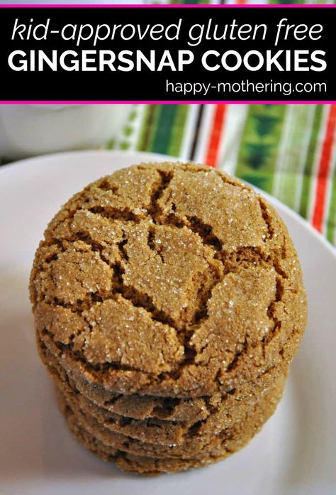 Kid Friendly Cookie Recipes, Gingersnap Cookies Recipe, Chewy Gingersnap Cookies, Gluten Free Ginger Snaps, Gingersnap Cookies Chewy, Ginger Snap Cookies Recipe, Cookies Sans Gluten, Gluten Free Christmas Cookies, Gingersnap Cookies