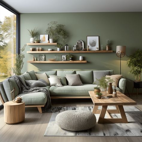 Living Room Design Green, Therapy Space, Green Living Room Decor, Ideas Living Room, Home Design Living Room, Living Room Green, Decor Home Living Room, Living Room Decor Apartment, Living Room Inspo