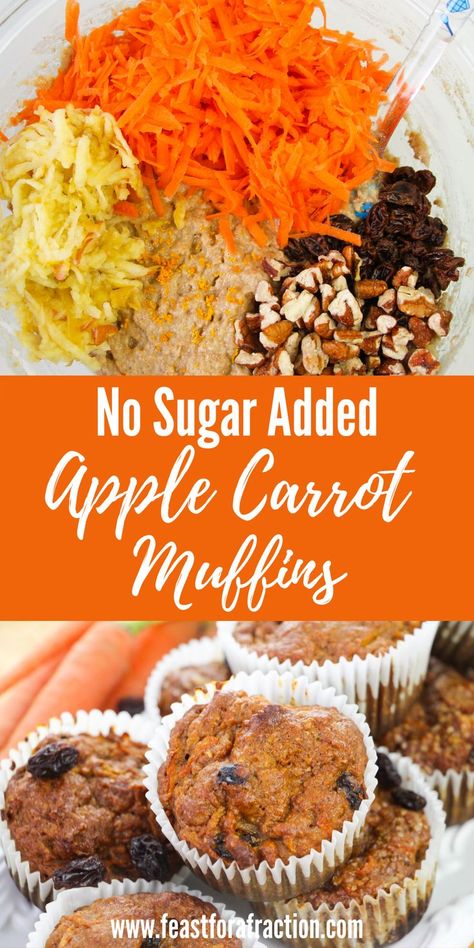 Vegetable Breakfast Muffins, Carrot Breakfast Muffins Healthy, Low Sugar Carrot Muffins, Vegetable Muffins Recipes, Muffins With Vegetables, Whole Wheat Cupcakes, Veggie Breakfast Muffins, Apple Carrot Spinach Muffins, Carrot Breakfast Recipes