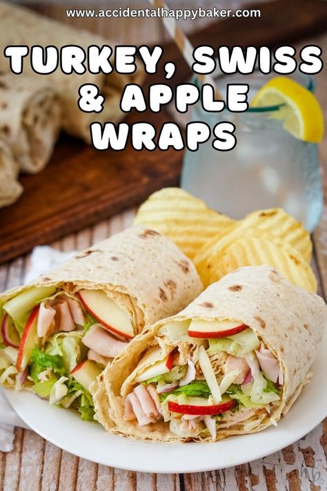 Chicken Apple Wraps, Turkey Wraps Healthy, Apple Wraps, Turkey Wrap Recipes, Turkey Lunch, Turkey Apple, Turkey Wrap, Healthy Turkey Recipes, Turkey Wraps