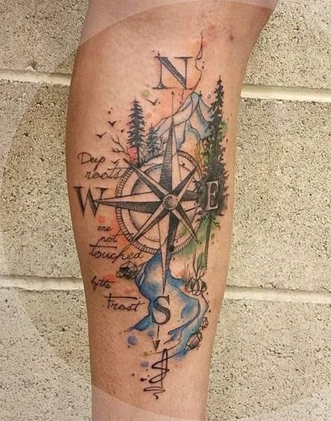 this <3 -mj Wilderness Tattoo, Compass Tattoo Men, Tato Tradisional, Mangas Tattoo, Compass Rose Tattoo, Compass Tattoo Design, Kunst Tattoos, Biomechanical Tattoo, Hawaiian Tattoo